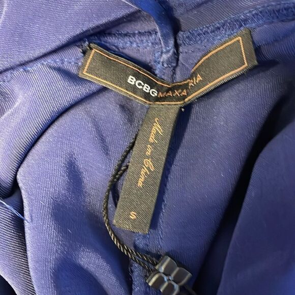 BCBGMAXAZRIA Blue Velvet Romper S - Picture 8 of 10
